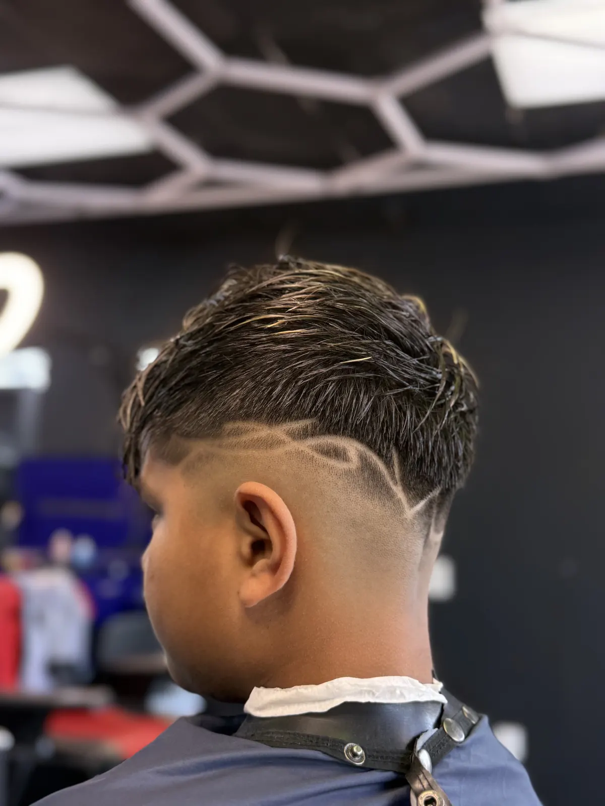 Custom razor hair design fade